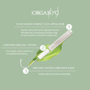 Organyc 100% Certified Organic Cotton Tampons, Plant-Based Eco-Applicator, Super Flow, 16 Count