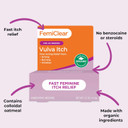 Femiclear Vaginal Itch Relief | Fast Feminine Itch Relief | Made With All-Natural & Organic Ingredients | Feminine Hygiene Products | Vaginal Health | Relieve External Itch | 0.5Oz Tube