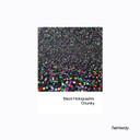 Hemway Premium Ultra Sparkle Glitter Multi Purpose Metallic Flake For Arts Crafts Nails Cosmetics Resin Festival Face Hair - Black - Chunky (1/40" 0.025" 0.6Mm) 100G / 3.5Oz