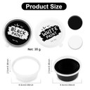 Black And White Face Paint Set - 2.5 Oz Halloween Face Body Paint Skeleton Ghost Skull Cosplay Costume Professional Sfx Corpse Special Effects Makeup Kit For Adults Kids Full Coverage Skin Paints