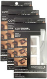 Covergirl - Easy Breezy Brow Powder Kit, Three Shades Brow Definer, Professional Double-Ended Angled Brush, Effortless, 100% Cruelty-Free