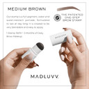Madluvv Brow Stamp Refill* - Color Stamp For Brows & Root Touch Up For Women & Men, Instantly Conceal Hair Loss, Grey Hair, Thinning Hair With Stain-Proof/Smudge-Proof Powder Formula (Nearly Black)