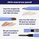 Alleyoop Swift Eyebrow All-In-1 Brow Definer With Built-In Sharpener & Spoolie Brush, Water & Smudge Resistant And Eyebrow Pencil For Women, Natural Matte Finish, Vegan, Cruelty-Free (Dark Brown)