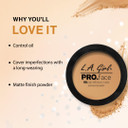 L.A. Girl Pro.Face Matte Pressed Powder, True Bronze Gpp611