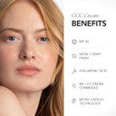 Cle Cosmetics Ccc Cream (Warm Light 106 / Spf 50) - Color Correcting With Sunscreen - Lightweight, Hydrating Foundation - Bb & Cc Hybrid - Light To Medium Coverage - 1 Fl Oz