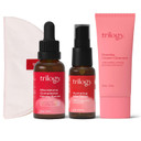 Trilogy Three-Step Microbiome Renewal Routine Limited Edition Set - Includes Rosehip Cream Cleanser (30Ml), Hyddrating Mist Toner (20Ml), Microbiome Complexion Renew Serum (30Ml) And Cleansing Cloth