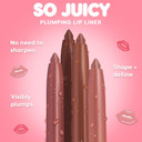 Colourpop So Juicy Plumping Lip Liner With Peptides - Long Lasting Lip Liner For Visibly Plumped & Shaped Lips - Enriched With Smoothing Ceramides & Peppermint - Tease (0.01 Oz)