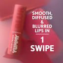 Covergirl Clean Fresh Yummy Blur Lipstick, Blurring Effect, Matte Lip Color, Sweet Pomegranate Flavored, Vegan Formula - 200 Blur The Pom (Blue Red)