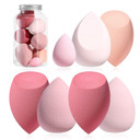 Makeup Sponge Set Bs-Mall Blender Sponges 7 Pcs For Liquid, Cream, And Powder, Multi-Colored With 1 Mini Makeup Sponge Pink (A-Pink)A-Pink