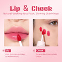 Liquid Cheek & Lip Stain, Korean Lip Tint With Moisturizing & Weightless, Non-Sticky, Long-Lasting, Kiss-Proof, All Long-Wearing, Vegan Makeup (Honey Peach)