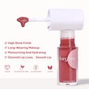 Tinted Hydrating Lip Oil, Korean Makeup Lip Gloss, High Shine, Pigmented Color, Soft Lightweight, Strong Moisturizing, Non-Sticky Lip Oil Tint For Dry Lips, For Healthy Lips All Day Long,Vegan