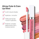 Almay Color & Care Hydrating Lip Gloss, Soft Natural Hues, Prebiotic Complex, Hyaluronic Filling-Sphere Technology, 200 Rose Glow, 0.1 Fl Oz