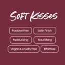 The Lip Bar Soft Kisses Nourishing Vegan Lipstick, With Moisturizing Mango Seed Butter, Satin Finish, Level Up - Berry