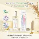 Mary&May Rice Glutathione Lha Cleansing Oil - Deep Pore Cleansing, Blackhead & Whitehead Removal - Korean Makeup Remover With Rice Bran Oil, Gentle Exfoliation, Clean Beauty, 6.76 Fl.Oz