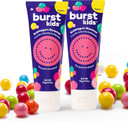 Burst Fluoride Free Strawberry Kids Toothpaste (4Oz) | Great Tasting | Dye Free For Baby & Toddler Age 0+ | With Nano Hydroxyapatite