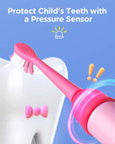Bitvae K7S Kids Electric Toothbrush For Age 4+, Rechargeable Power Toothbrush With Pressure Sensor, Bluetooth Kids Toothbrush Boys And Girls, 3 Modes, 2Mins Smartimer, Soft (Pink)