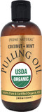 Prime Natural Oil Pulling With Organic Coconut & Organic Peppermint Oil 8Oz | Cocomint | Natural Oral Care & Teeth Whitening | Alcohol Free Mouthwash Freshens Breath, Healthier Teeth & Gums