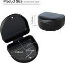 2Pcs Retainer Case Denture Case: Bvn Orthodontic Dental Case, Slim Braces Case, Mouth Guard Case, Denture Box, Teeth Aligner Case, Night Guard Case Container Storage Holder Black