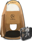 Norvell Portable Tent & Fan Bundle  Includes 1 Overspray Reduction Fan & 1 Jumbo Mobile Spray Room Tent To Create A Professional Spray Tan Booth  86 X 48 X 52 Tent, 22.5 X 5.5 X 21.5 Fan