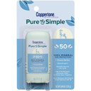 Coppertone Pure And Simple Mineral Sunscreen Stick Spf 50, Water Resistant, Hypoallergenic, Face Sunscreen With Broad Spectrum Uva/Uvb Protection, 0.49 Oz Stick