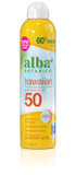 Alba Botanica Hawaiian Coconut Sunscreen, Spray Broad Spectrum Spf 50 Sunscreen, Water Resistant And Biodegradable 8 Fl Oz Bottle