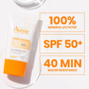 Avène Mineral Sunscreen Multi-Defense Fluid Tinted Spf 50+, Clean Formula Sunscreen For Sensitive Skin, Reef Friendly, Natural Tint, Non-Whitening, Antioxidant Protection, 1.3 Fl Oz