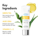 Age20'S Uv Defense Hydro Calming Sunscreen Spf 60+ | Korean Sunscreen | Moisturizing Creamy Formula, No White Cast, Lightweight Finish | Green Tea + Aloe Vera | Dermatest Excellent | 1.69 Fl.Oz*1