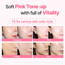 Make P:Rem Soothing Pink Tone Up Sunscreen, Mineral Sunscreen For Dehydrated Skin, Lightweight, Non-Greasy Formula, Skin Tone Correction, Korean Sunscreen, Spf 50, 1.69 Fl. Oz. 50Ml