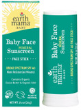 Earth Mama Baby Face Mineral Sunscreen Stick Spf 40 | Non-Nano Zinc, Contains Organic Cocoa Butter & Aloe | Babies, Kids & Family 0.74-Ounce