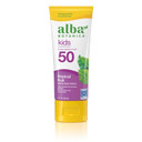 Alba Botanica Kids Sunscreen For Face And Body, Tropical Fruit Sunscreen Lotion For Kids, Broad Spectrum Spf 50, Water Resistant And Hypoallergenic, 3 Fl. Oz. Bottle