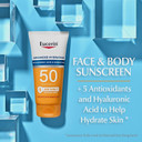 Eucerin Sun Advanced Hydration Spf 50 Sunscreen Lotion (5 Fl Oz) + Age Defense Face Sunscreen Lotion Spf 50 (2.5 Fl Oz), Hypoallergenic And Lightweight Sun Protection With Hyaluronic Acid