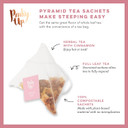 Pinky Up Strawberry Mint Herbal Tea, Cooling Mint And Fruit Herbal Tea, Naturally Caffeine-Free, Compostable Pyramid Sachets, Refreshing And Fruity, 1.6 Oz, 15 Sachets