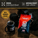 Black Rifle Coffee Company Ground Coffee Medium Roast - Roasted Blend Made From Pure Arabica Beans - Colombian & Brazilian Beans - Veteran Founded & American Made (Just Black, 12Oz Bag)