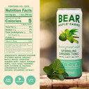 Bear Maple Farms Sparkling Ginseng Tonic, Natural Focus & Clarity From Ginseng, No Caffeine, 5-10 Calories Per Serving, Naturally Sweetened, 12Oz Can - Lemongrass Mint