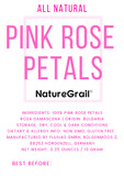 Pink Rose Petals - Pure, All Natural & Edible Pink Rose Petals - Dried Rosa Damascena Petals For Herbal Tea, Decoration, Rose Sprinkles, Topping On Cupcakes, Desserts - Net Weight: 0.35Oz/10G