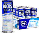 Focus Factor Energy Drink - 12 X 355Ml Cans (Original Flavour) - With Focus + Energy - Lightly Carbonated, Sugar Free, Low Calorie With Vitamin B6 & Vitamin B12