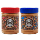 Good Good Crunchy & Creamy Peanut Butter - Keto Friendly - Low Carb & No Added Sugars - Vegan - Gluten Free - Non-Gmo - 340G Jars