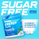 Gymgum Energy Caffeine Gum | 50Mg Caffeine | Sugar-Free, Keto-Friendly | Fast-Acting Energy & Focus Gum With Guarana & L-Theanine (40 Count, Arctic Mint)