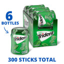 Trident Unwrapped Spearmint Sugar-Free Chewing Gum, 6 Bottles Of 50 Pieces (300 Total Pieces)
