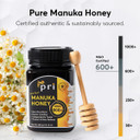 P.R.I Manuka Honey, Mgo 600+, 1.1Lb New Zealand Raw Monofloral Manuka Honey (500G)