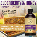 Honey Gardens Elderberry Syrup With Grade A Raw Honey, Propolis, Organic Acv & Elderberries | Traditional Immune Formula W/Echinacea | Made In The Usa (4Oz)