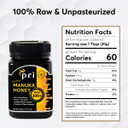 P.R.I Manuka Honey, Mgo 300+, 1.1Lb New Zealand Raw Manuka Honey (500G)