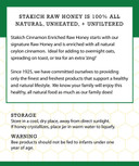 Stakich Cinnamon Enriched Raw Honey - Pure, Unprocessed, Unheated - 40 Ounce