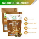 Health Garden Monk Fruit Sweetener, Golden- Non Gmo - Gluten Free - 1:1 Sugar Substitute - Kosher - Keto Friendly (12 Oz)