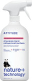 Attitude All Purpose Cleaner Spray, Ewg Verified, Vegan, Made With 94% Plant-Based Ingredients, Streak-Free For Kitchen, Bathroom, Glass & More, Pink Grapefruit Scent, 27.1 Fl Oz