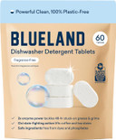 Blueland 100% Plastic-Free Dishwasher Detergent Tablets, Starter Set, 60 Count With Tin, Unscented Eco Friendly Dishwashing Pods, Natural, Sustainable