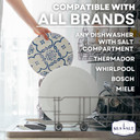 Dishwasher Salt, Natural Water Softener Salt, Food Grade Coarse Sea Salt Compatible With Miele, Thermador, Whirlpool, & Bosch Dishwasher, (10 Lb, 2X5 Lb Bag) Dishwasher Salt, Natural Water Softener Salt, Food Grade Coarse Sea Salt Compatible With Miele, Thermador, Whirlpool, & Bosch Dishwasher, (10 Lb, 2X5 Lb Bag)