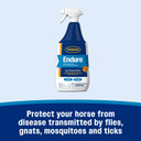 Farnam Endure Sweat-Resistant Fly Spray For Horses, Lasts Up To 14 Days, Protects Against Flies, Gnats, Mosquitoes, Ticks & Lice, 32 Oz