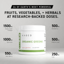 Kaged Organic Greens Superfood Powder, Outlive100 Berry, Supergreens, Apple Cider Vinegar, Ashwagandha, 30 Servings
