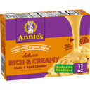 Annie'S Deluxe Shells And Aged Cheddar, Pasta And Cheese Sauce, Mac And Cheese Made With Organic Pasta, Dinner Side Or Snacks, 11 Oz